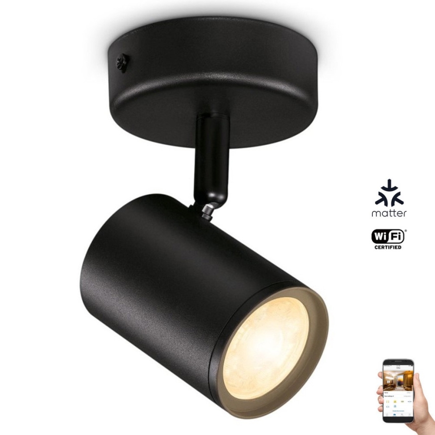 WiZ - LED prigušiva spot svetiljka IMAGEO 1xGU10/4,9W/230V 2700-6500K CRI 90 Wi-Fi crna