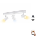 WiZ - LED prigušiva spot svetiljka IMAGEO 3xGU10/4,9W/230V 2700-6500K Wi-Fi CRI 90 bela