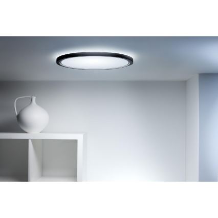 WiZ - LED RGB prigušiva plafonska svetiljka SUPERSLIM LED/22W/230V 2700-6500K Wi-Fi crna