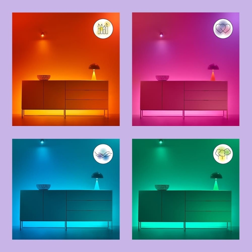 WiZ - LED RGB prigušiva plafonska svetiljka SUPERSLIM LED/22W/230V 2700-6500K Wi-Fi crna