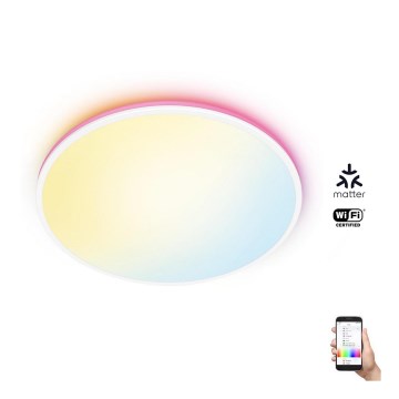 WiZ - LED RGBW prigušiva plafonska svetiljka RUNE LED/21W/230V 2700-6500K Wi-Fi bela