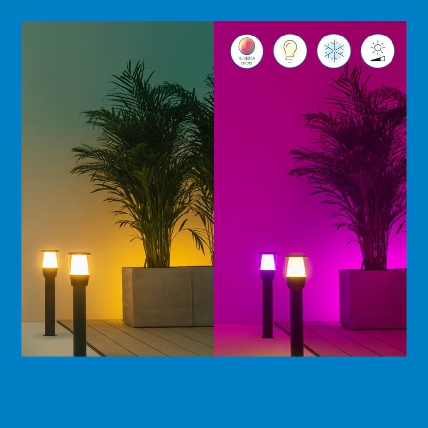 WiZ - LED RGBW Prigušiva spoljna lampa ELPAS LED/4,8W/12/230V 2700-5000K IP65 Wi-Fi