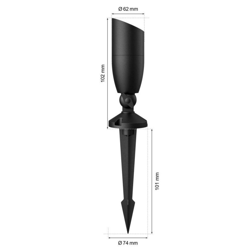 WiZ - LED RGBW prigušiva spoljna spot svetiljka SPOT LED/4W/12V 2700K-5000K IP65 Wi-Fi