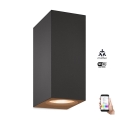 WiZ -LED RGBW prigušiva zidna svetiljka UP&DOWN 2xGU10/4,7W/230V 2200-6500K Wi-Fi CRI 90 crna