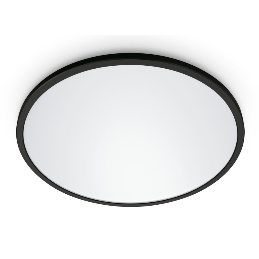 WiZ - LED prigušiva stropna svetiljka SUPERSLIM LED/22W/230V 2700-6500K Wi-Fi crna