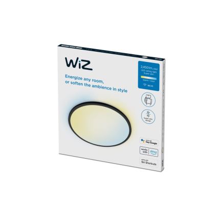 WiZ - LED prigušiva stropna svetiljka SUPERSLIM LED/22W/230V 2700-6500K Wi-Fi crna