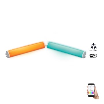 WiZ - SET 2x prigušiva LED RGBW BAR lampa LED/5,5W/230V 2200-6500K Wi-Fi