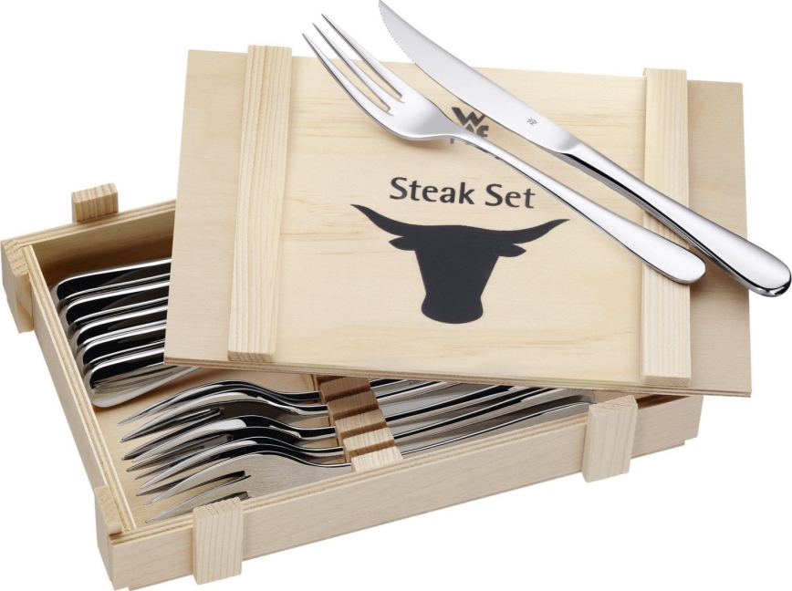 WMF - Set pribora za steak u drvenoj kutiji, 12 kom