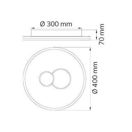Wofi 11246 - LED prigušiva stropna svetiljka NADRA LED/27W/230V