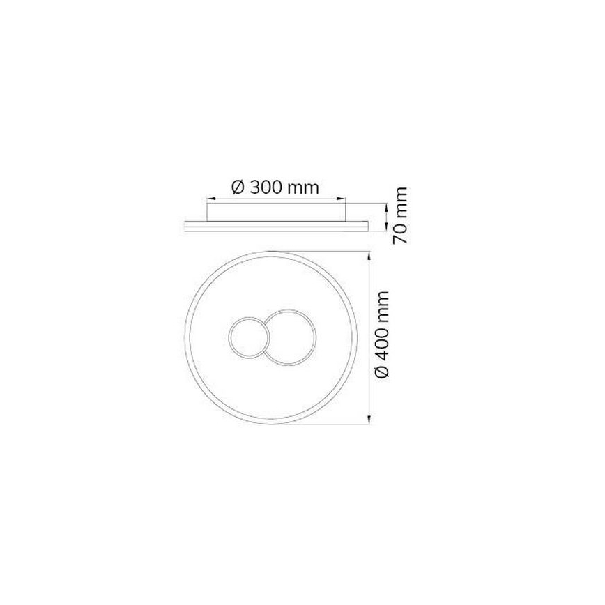 Wofi 11246 - LED prigušiva stropna svetiljka NADRA LED/27W/230V