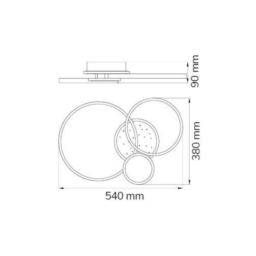 Wofi 11657 - LED prigušiva plafonska lampa KIAH LED/32,5W/230V 3000K
