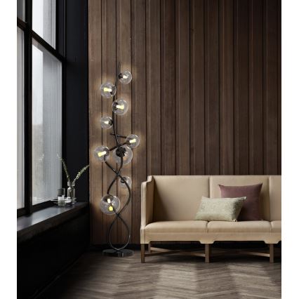 Wofi 3014-905 - LED stojeća lampa NANCY 9xG9/3,5W/230V crni hrom