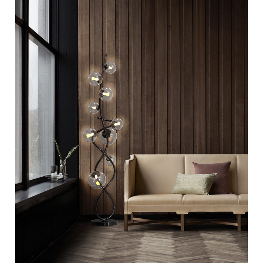 Wofi 3014-905 - LED stojeća lampa NANCY 9xG9/3,5W/230V crni hrom