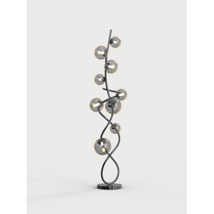 Wofi 3014-905 - LED stojeća lampa NANCY 9xG9/3,5W/230V crni hrom