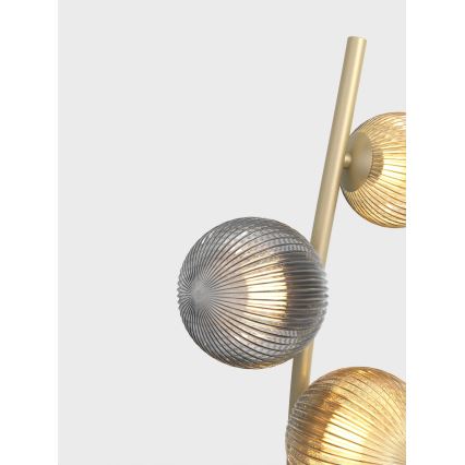 Wofi 3015-904 - LED stojeća lampa METZ 9xG9/3,5W/230V zlatna/siva