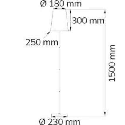 Wofi 3329.01.06.6000 - Stojeća lampa FYNN 1xE27/60W/230V bela