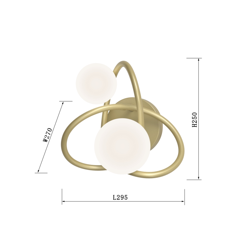 Wofi 4014-201 - LED zidno svetlo NANCY 2xG9/3,5W/230V zlatno/belo