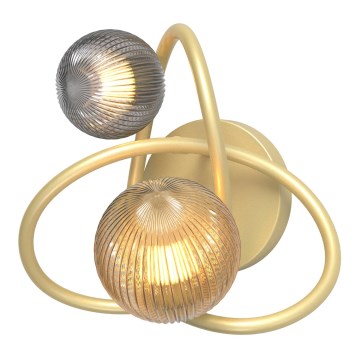 Wofi 4015-204 - LED zidno svetilo METZ 2xG9/3,5W/230V zlatno/sivo