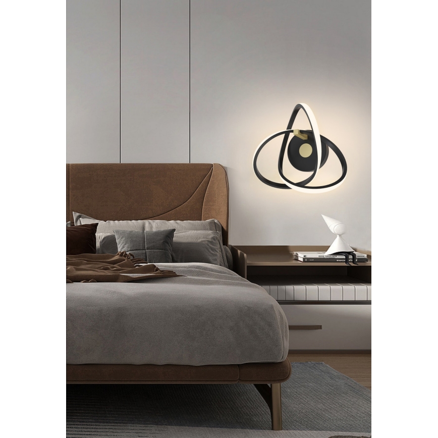 Wofi 4134-104 - LED zidna svetiljka INDIGO LED/14W/230V crna/zlatna