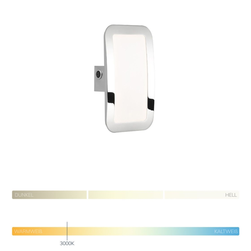 Wofi 4526.01.01.6000 - LED prigušiva zidna svetiljka SAGA LED/8W/230V