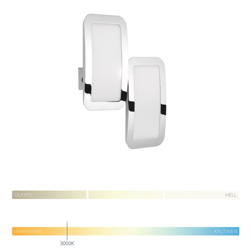 Wofi 4526.02.01.6000 - KOMPLET 2x LED prigušiva zidna svetiljka SAGA LED/8W/230V