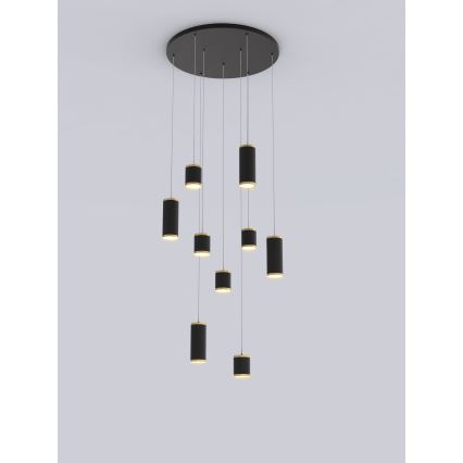 Wofi 5003-904 - LED prigušiva viseći luster na sajli TOULOUSE LED/57W/230V crna/zlatna