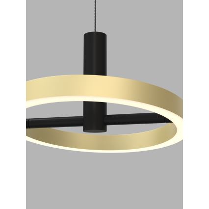 Wofi 5016-304 - LED prigušiva luster na sajli BREST LED/26W/230V crna/zlatna