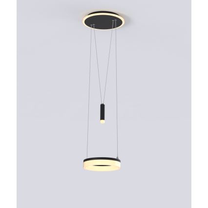 Wofi 6054-302 - LED prigušiva luster na sajli JESSE LED/15,5W/230V crna