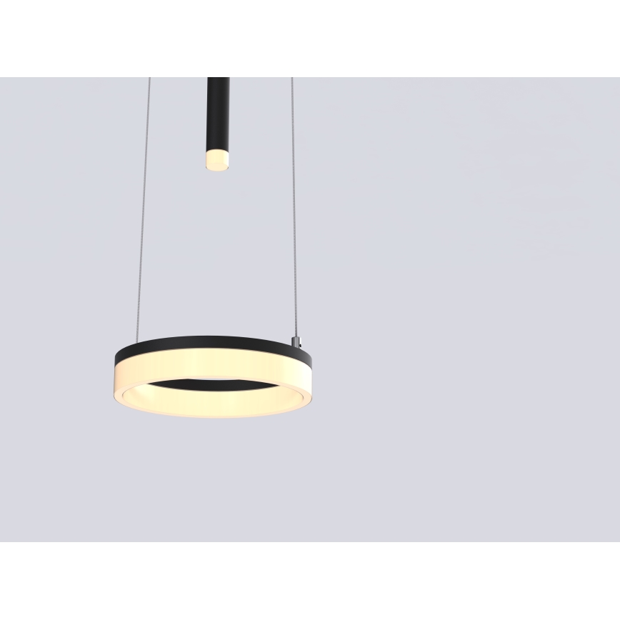 Wofi 6054-302 - LED prigušiva luster na sajli JESSE LED/15,5W/230V crna