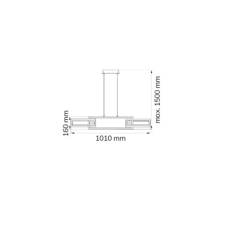 Wofi 6133.03.64.9000 - LED prigušiva luster na sajli MURIEL LED/26W/230V