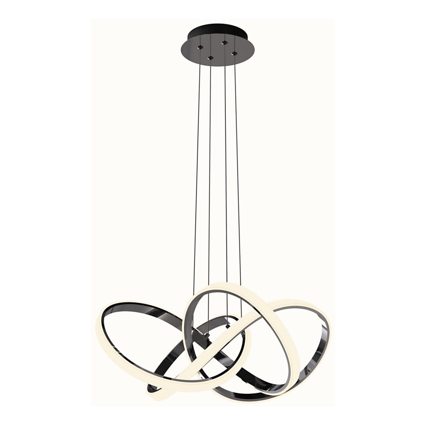 Wofi 6134-105L - LED prigušiva luster na sajli INDIGO LED/50W/230V crna/sjajni hrom
