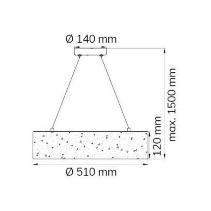 Wofi 6370.01.70.7000 - LED luster na sajli LEIKA LED/21W/230V