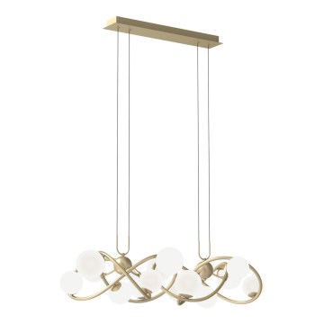Wofi 7014-1401 - LED luster na sajli NANCY 14xG9/3,5W/230V zlatna/bela