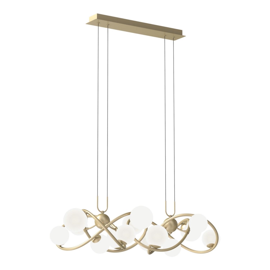 Wofi 7014-1401 - LED luster na sajli NANCY 14xG9/3,5W/230V zlatna/bela