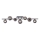 Wofi 7014-705W - LED plafonski luster VILLA 7xG9/3W/230V crna