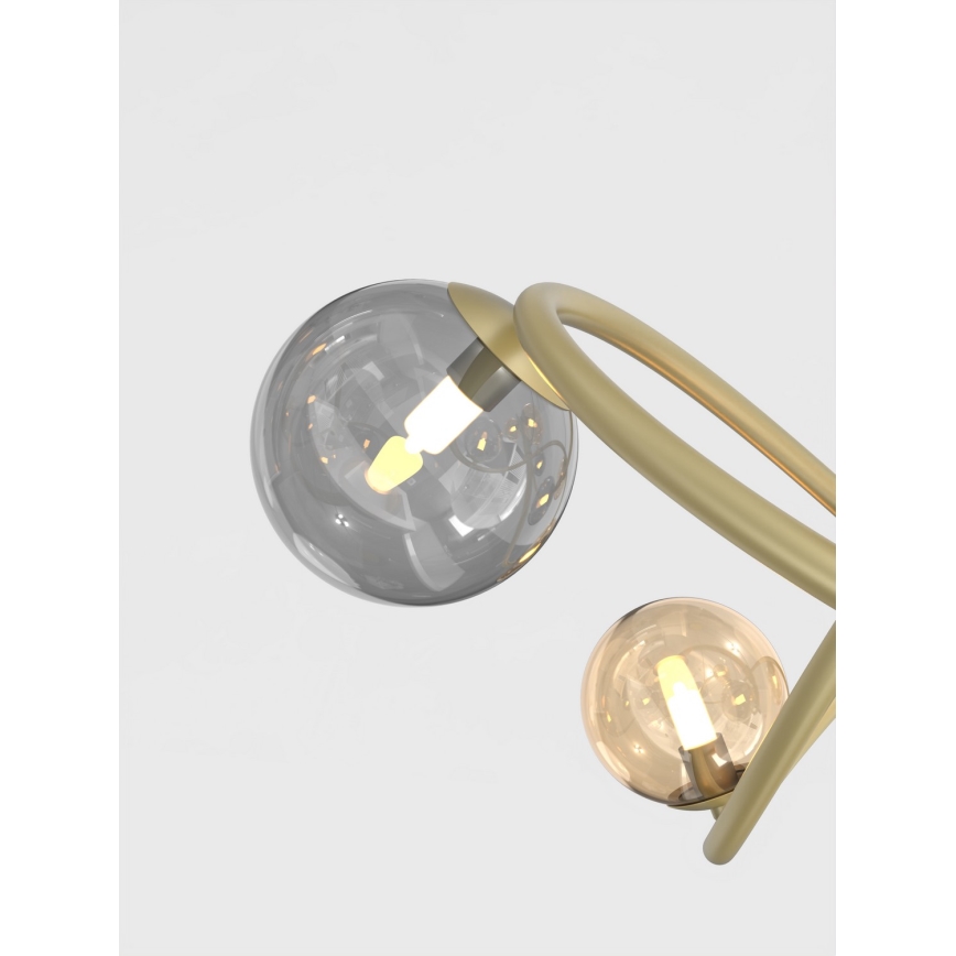Wofi 7014-804 - LED luster na sajli NANCY 8xG9/3,5W/230V zlatna/siva