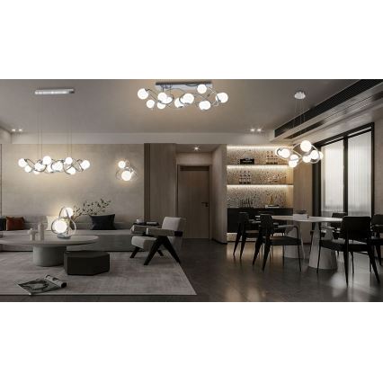 Wofi 7014-807 - LED luster na sajli NANCY 8xG9/3,5W/230V sjajni hrom