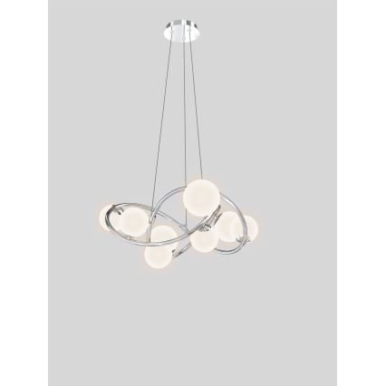 Wofi 7014-807 - LED luster na sajli NANCY 8xG9/3,5W/230V sjajni hrom