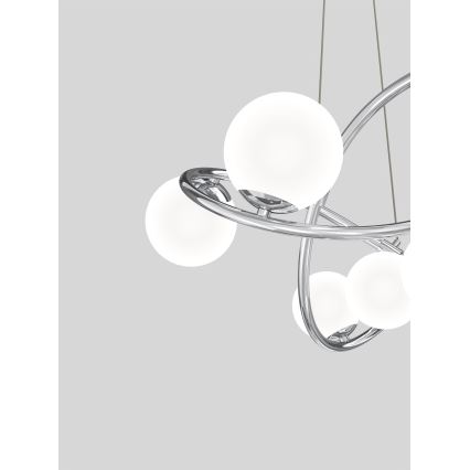 Wofi 7014-807 - LED luster na sajli NANCY 8xG9/3,5W/230V sjajni hrom