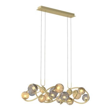 Wofi 7015-1404 - LED luster na sajli METZ 14xG9/3,5W/230V zlatna/siva