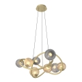 Wofi 7015-804 - LED luster na sajli METZ 8xG9/3,5W/230V zlatna/siva
