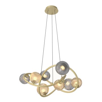 Wofi 7015-804 - LED luster na sajli METZ 8xG9/3,5W/230V zlatna/siva