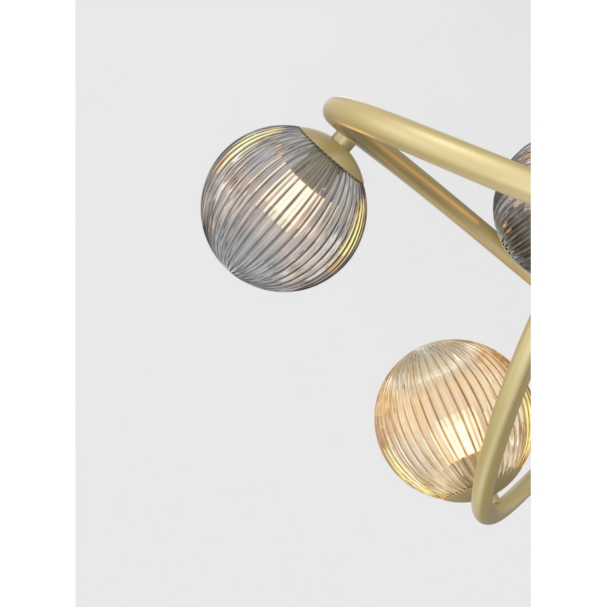 Wofi 7015-804 - LED luster na sajli METZ 8xG9/3,5W/230V zlatna/siva