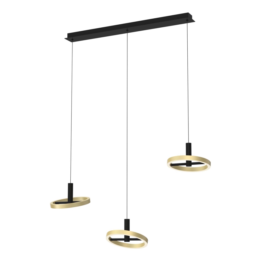 Wofi 7016-304 - LED prigušiva luster na sajli BREST LED/26W/230V crna/zlatna