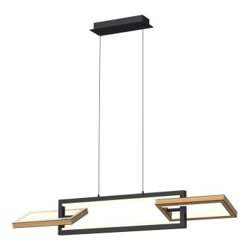 Wofi 7022-306- LED prigušiva luster na sajli MATERA LED/30W/230V crna/smeđa