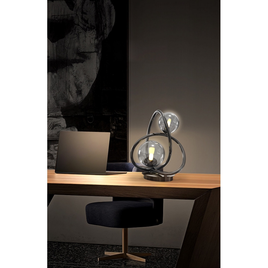 Wofi 8014-205 - LED stona lampa NANCY 2xG9/3,5W/230V crna/sjajni hrom