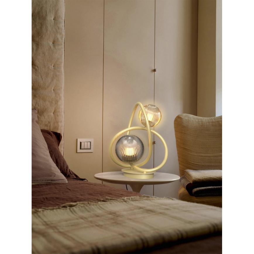 Wofi 8015-204 - LED stona lampa METZ 2xG9/3,5W/230V zlatna/siva