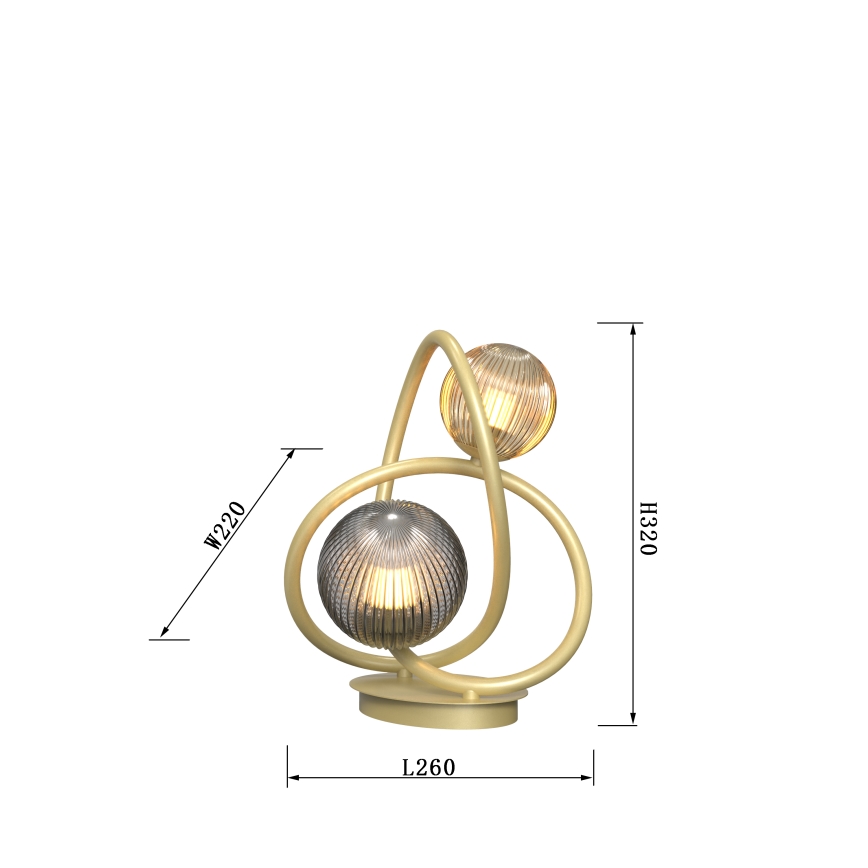 Wofi 8015-204 - LED stona lampa METZ 2xG9/3,5W/230V zlatna/siva