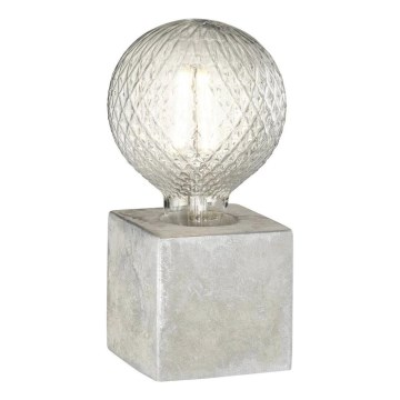 WOFI 8213.01.50.7000 - Stona lampa BROAD 1xE27/10W/230V betonska
