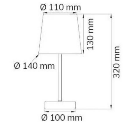 Wofi 8324.01.10.0000 - Stona lampa CESENA 1xE14/42W/230V crna